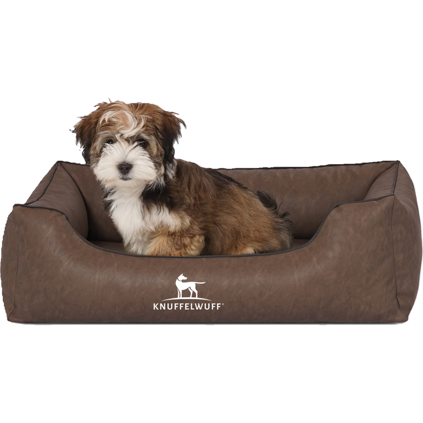 Knuffelwuff Hundebett Henderson aus marmoriertem Kunstleder