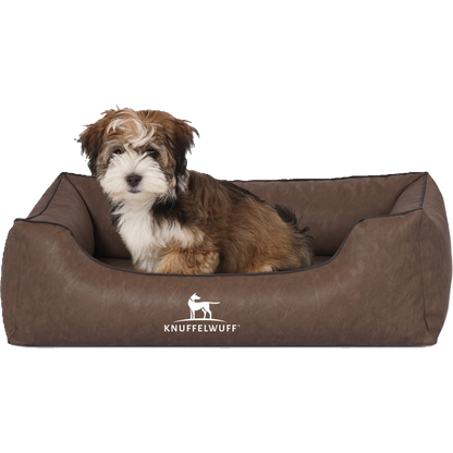 Knuffelwuff Hundebett Henderson aus marmoriertem Kunstleder