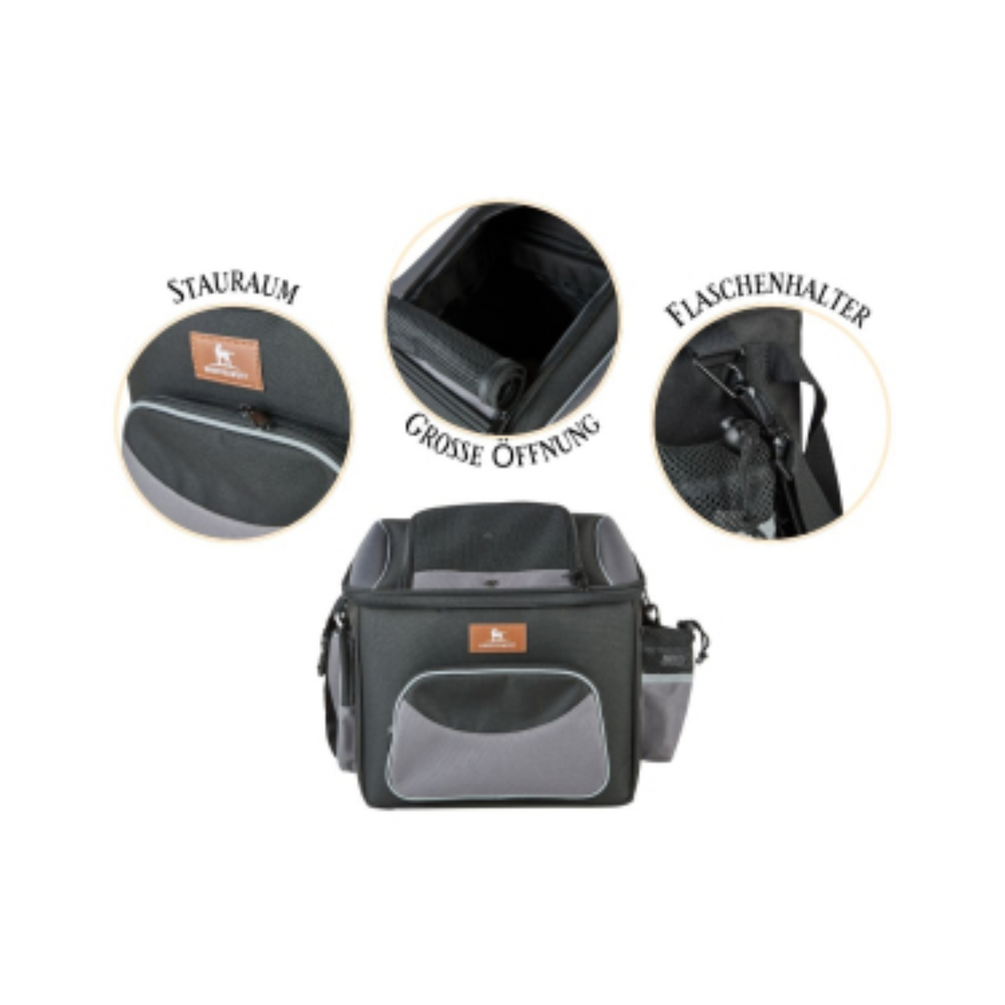 Knuffelwuff Lenkrad-Fahrradkorb – sicher, bequem & ideal für kleine Hunde