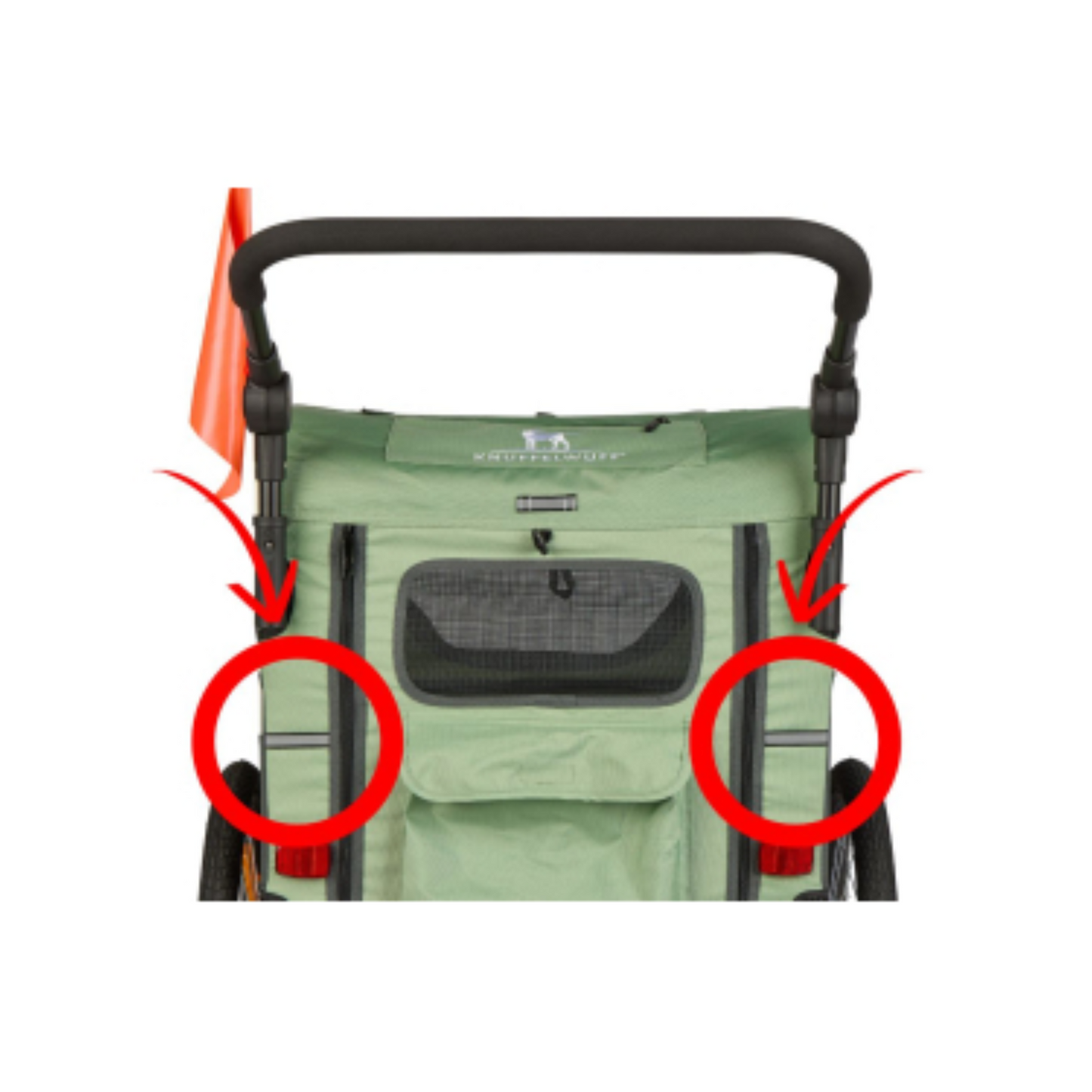 Knuffelwuff Sicherheits-Clip-Licht – optimale Sichtbarkeit für den Hundeanhänger Cruvado