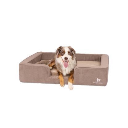 Knuffelwuff orthopädisches Hundebett Bellamy – mit Wendekissen aus Velours