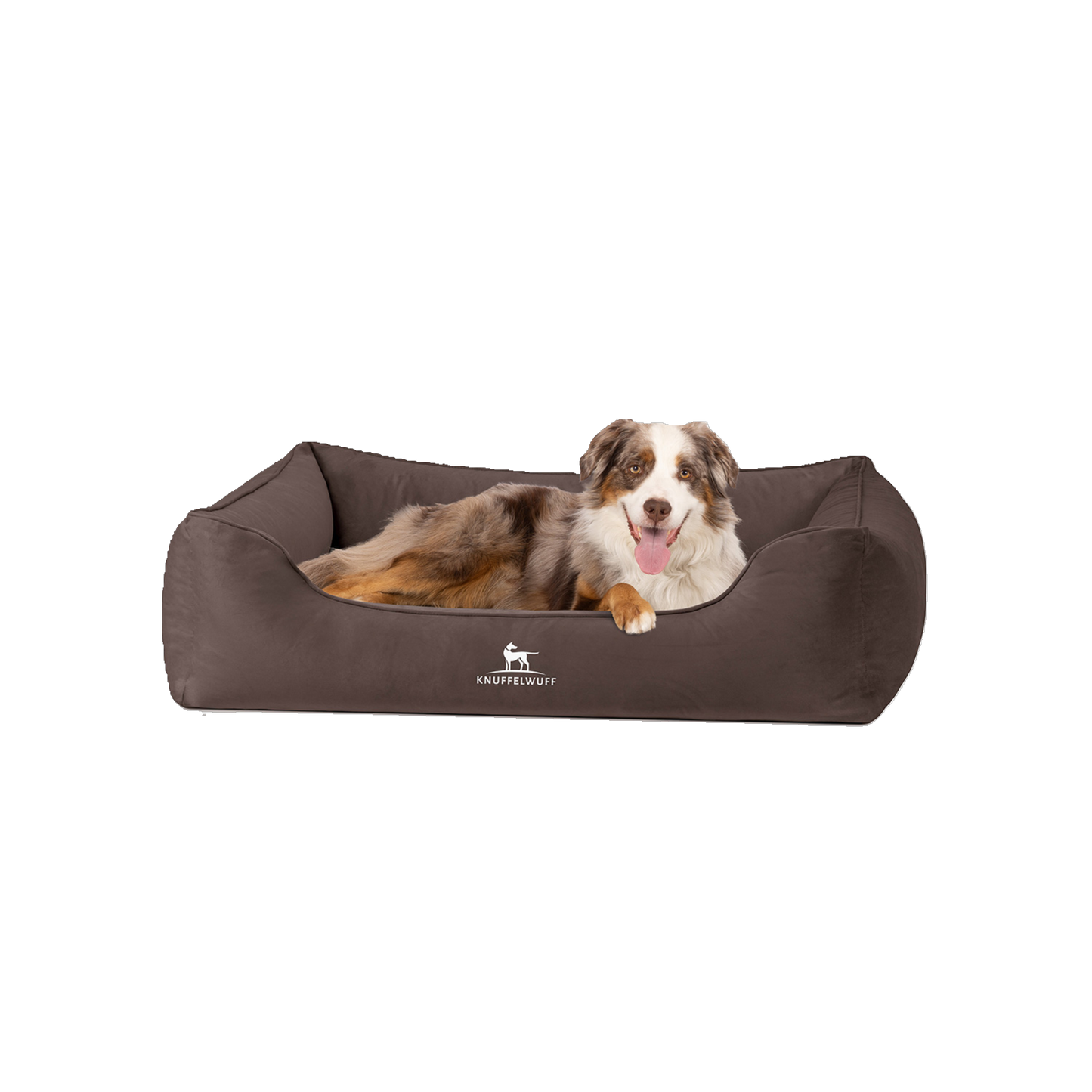 Knuffelwuff orthopädisches Hundebett Jona – stilvoller Samt & gesunder Schlafkomfort