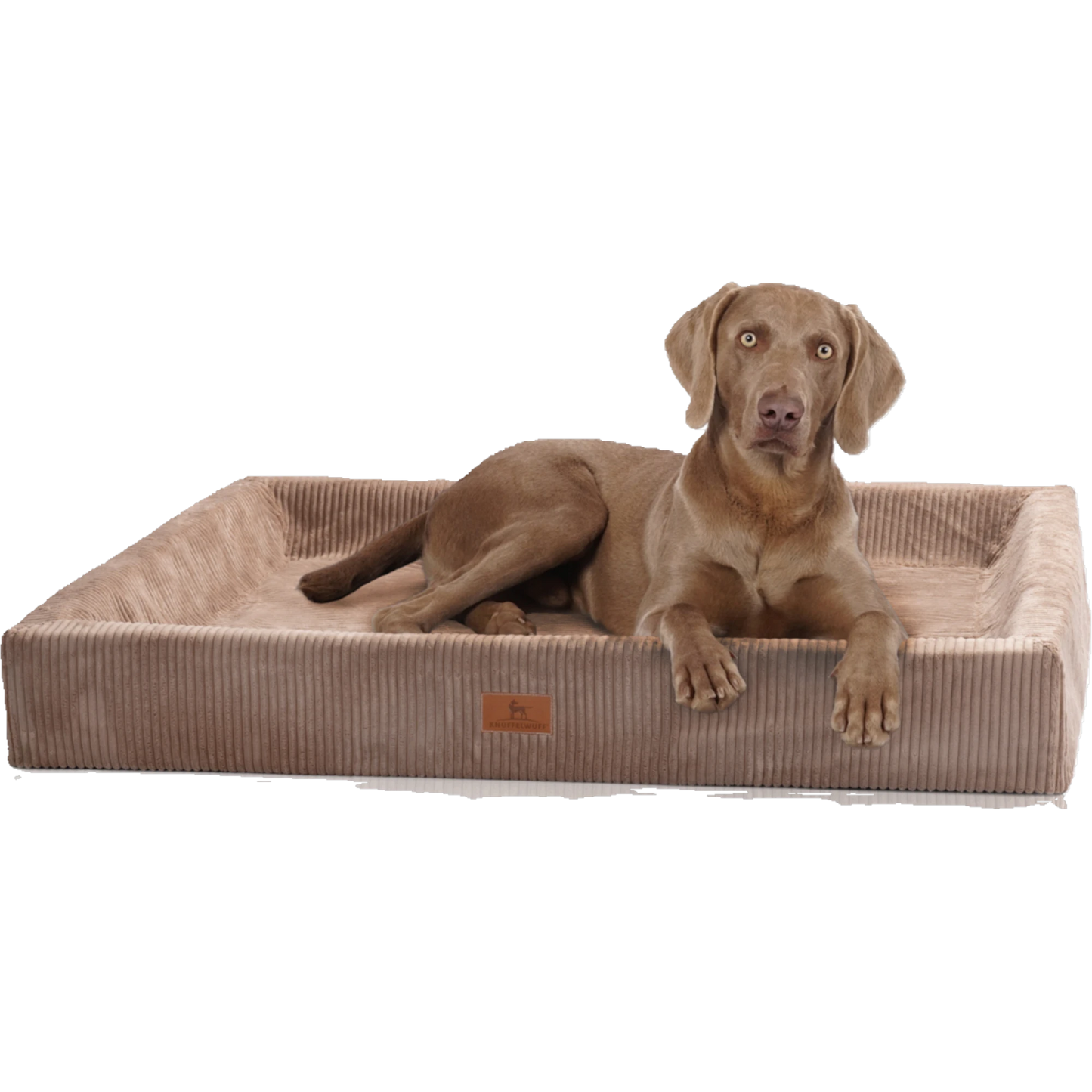 Knuffelwuff orthopädisches Hundebett Santiago aus Cord mit Handwebcharakter