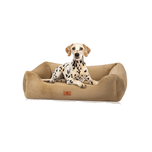 Knuffelwuff orthopädisches Hundebett Schnuffelupagus – Kuscheliges Kaninchen Fellimitat & gesunder Schlafkomfort