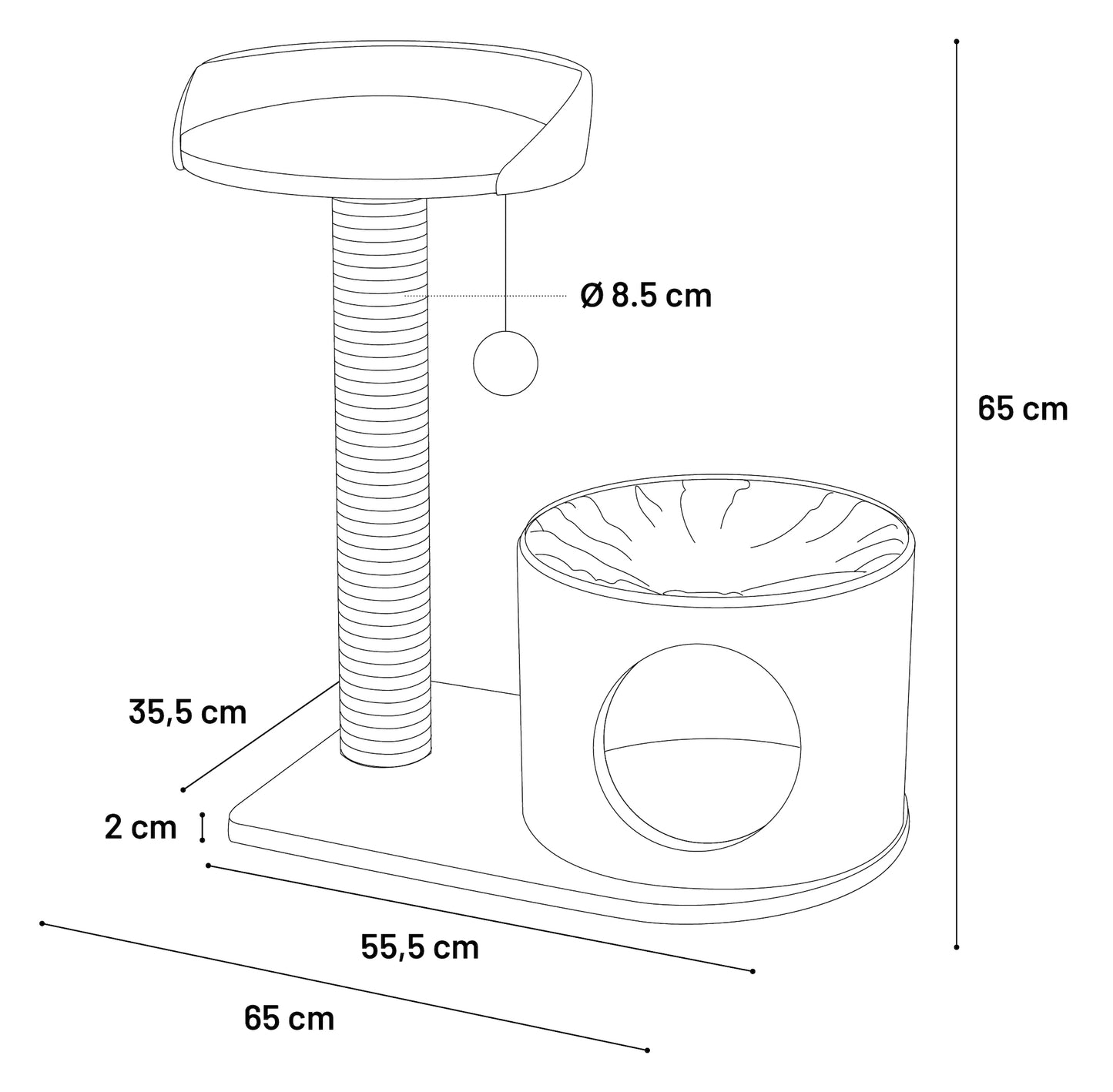 Kratzbaum Kara – Stilvolles Design trifft auf robusten Kletterspaß