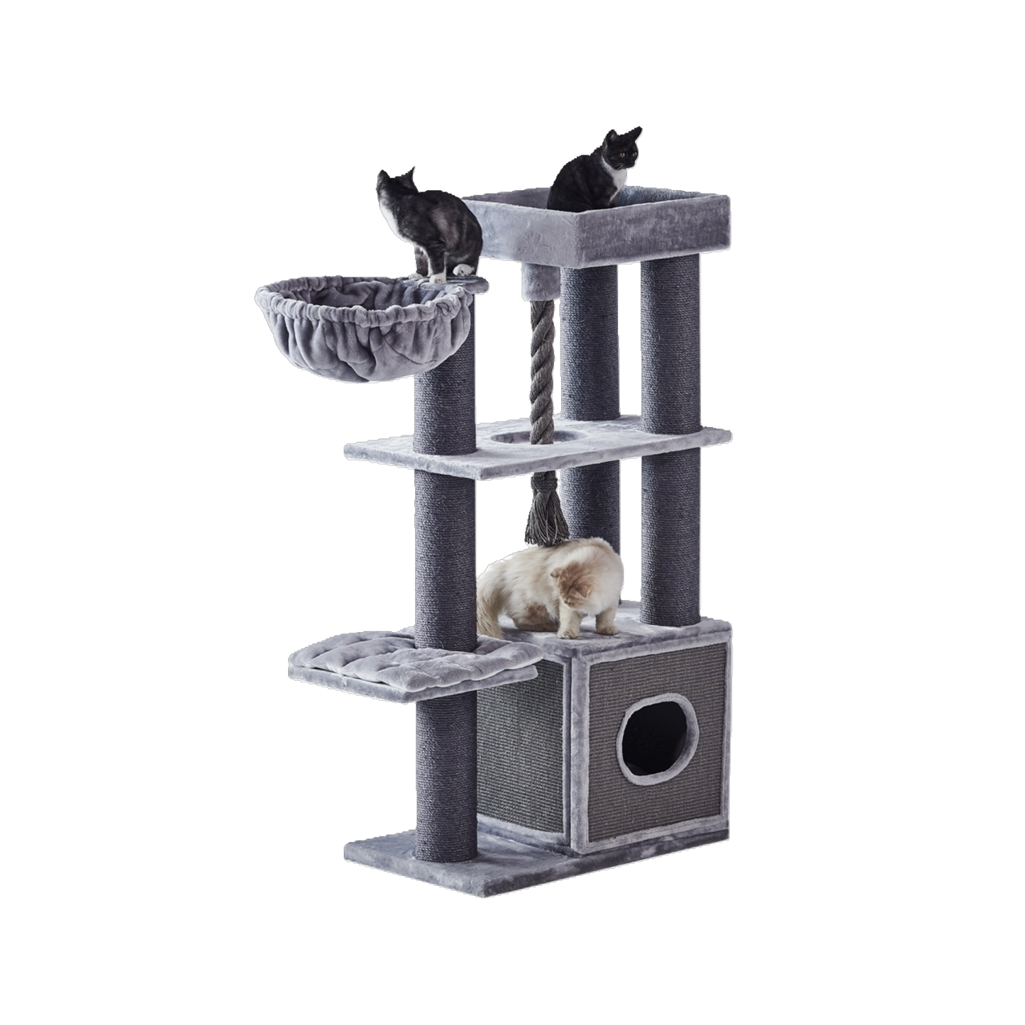 Kratzbaum „Yanko“ – Perfekte Wohlfühloase für große Katzen