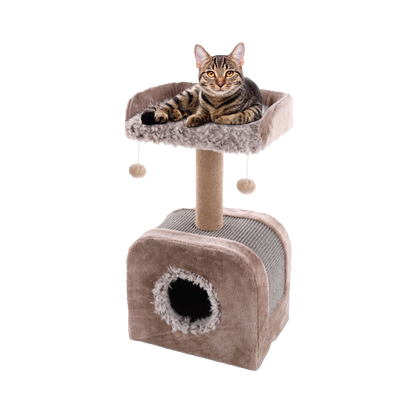 Kuschelweicher Kratzbaum Oscar – Spiel, Spaß & Entspannung für Ihre Katze