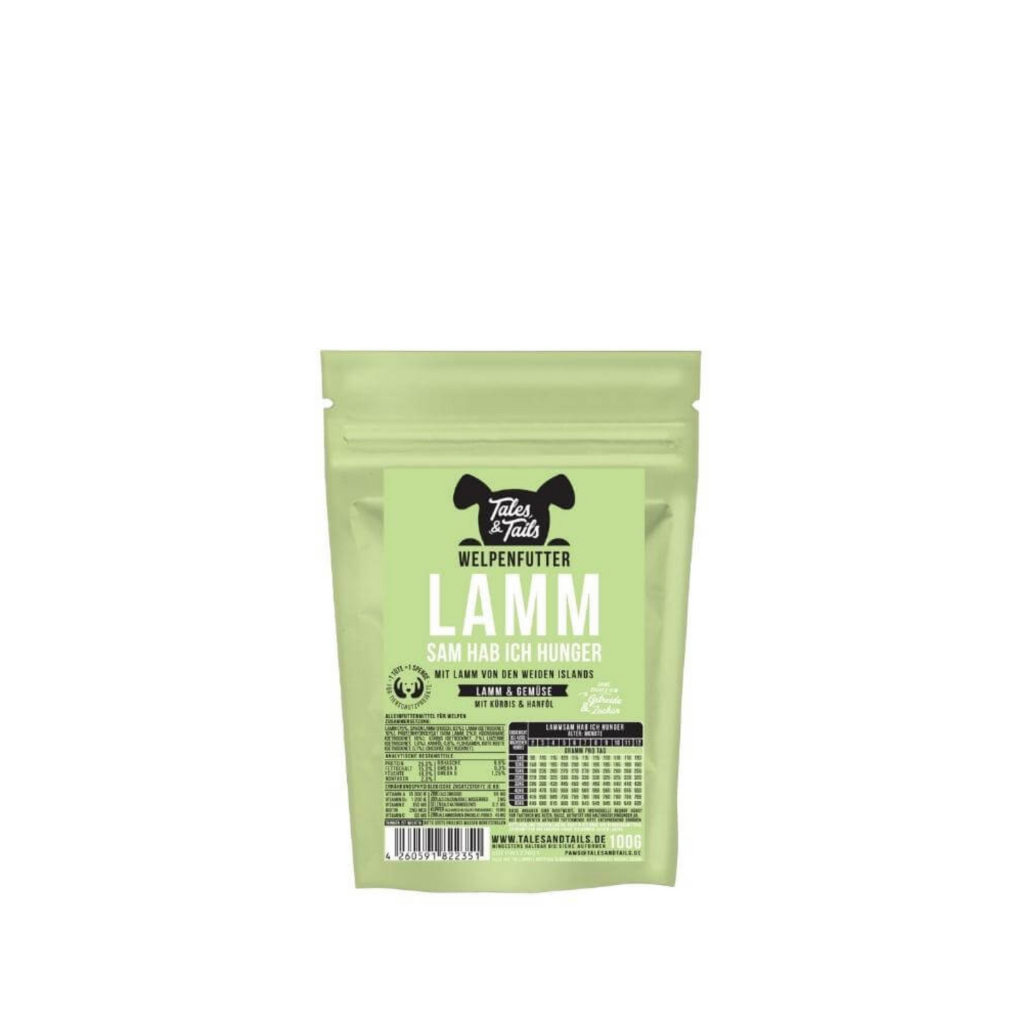 LAMMsam hab ich Hunger – Softes Trockenfutter für Welpen mit Lamm