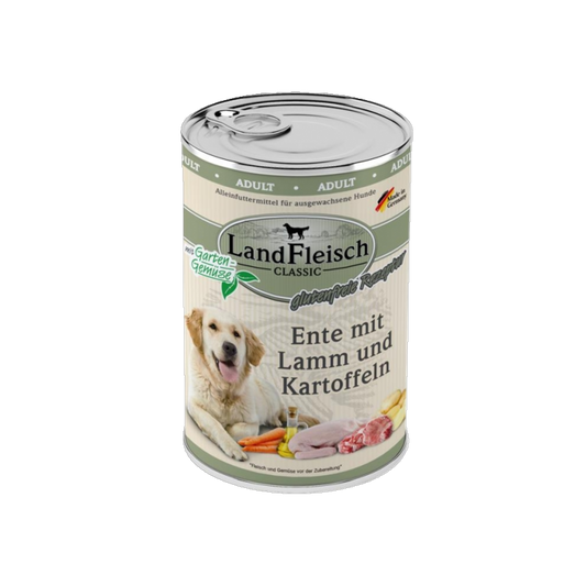 LandFleisch Dog Classic – Ente mit Lamm & Kartoffeln