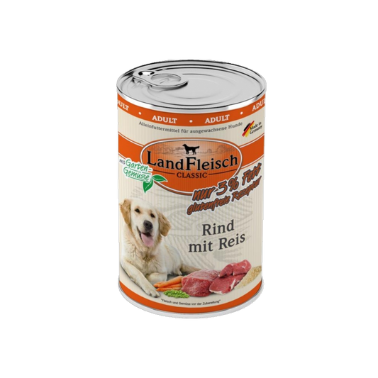 LandFleisch Dog Classic – Rind mit Reis & Gartengemüse extra mager