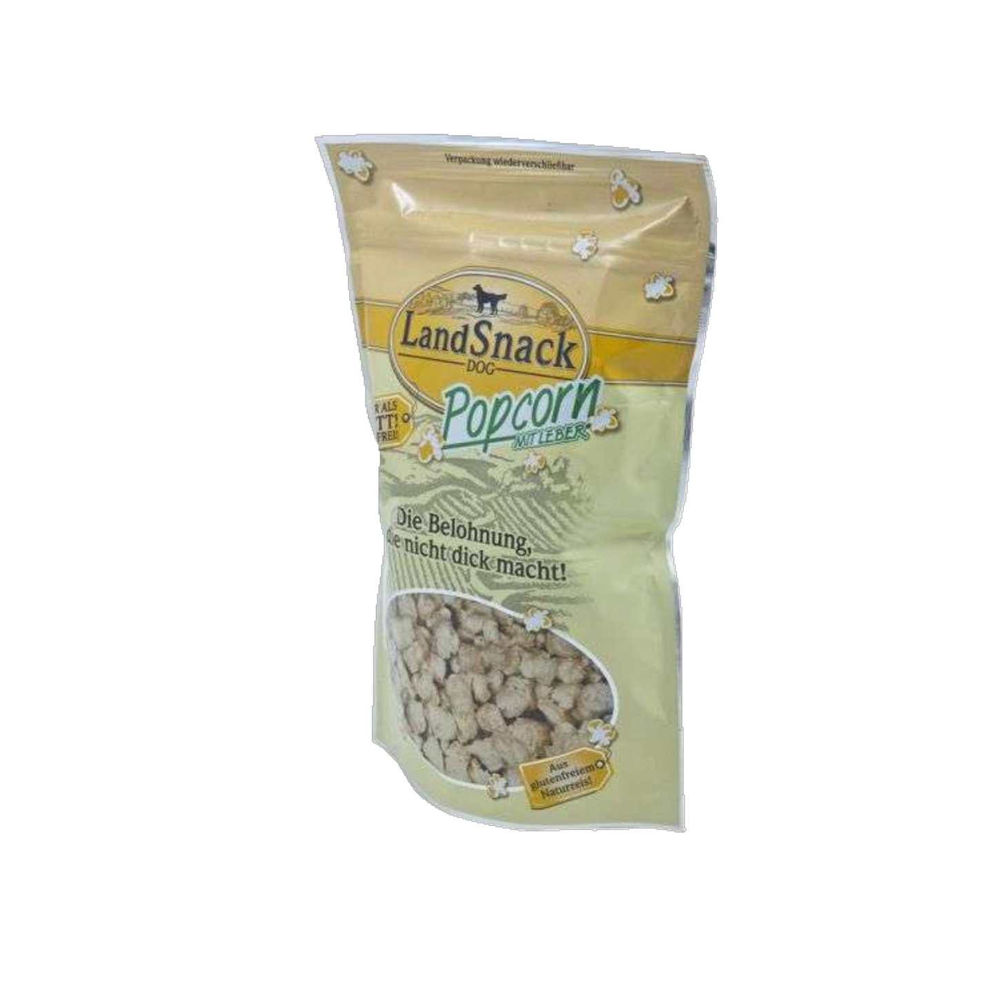 LandSnack Popcorn für Hunde – Lebergeschmack, fettarm & glutenfrei