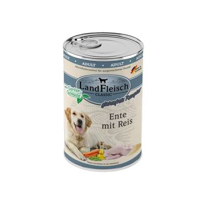 Landfleisch Dog Classic – Ente mit Reis & Gartengemüse