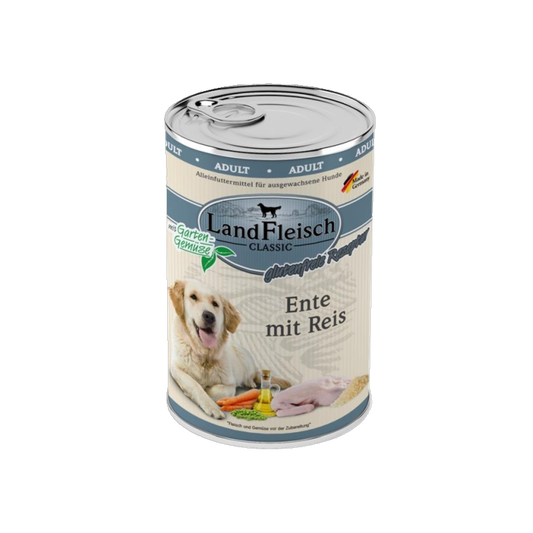 Landfleisch Dog Classic – Ente mit Reis & Gartengemüse