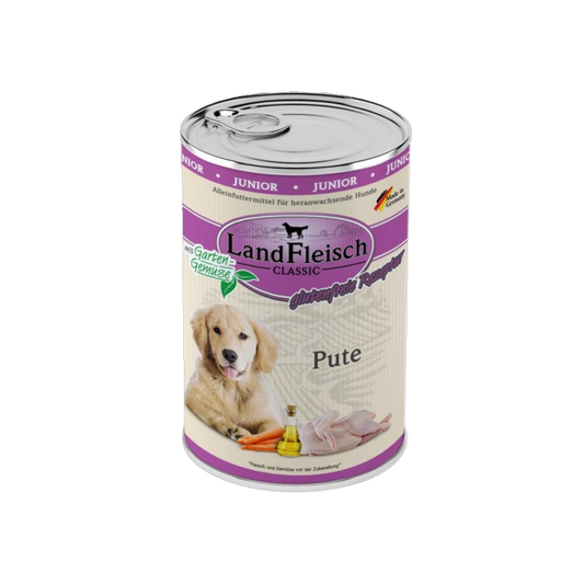 Landfleisch Dog Classic Junior – Pute mit Gartengemüse