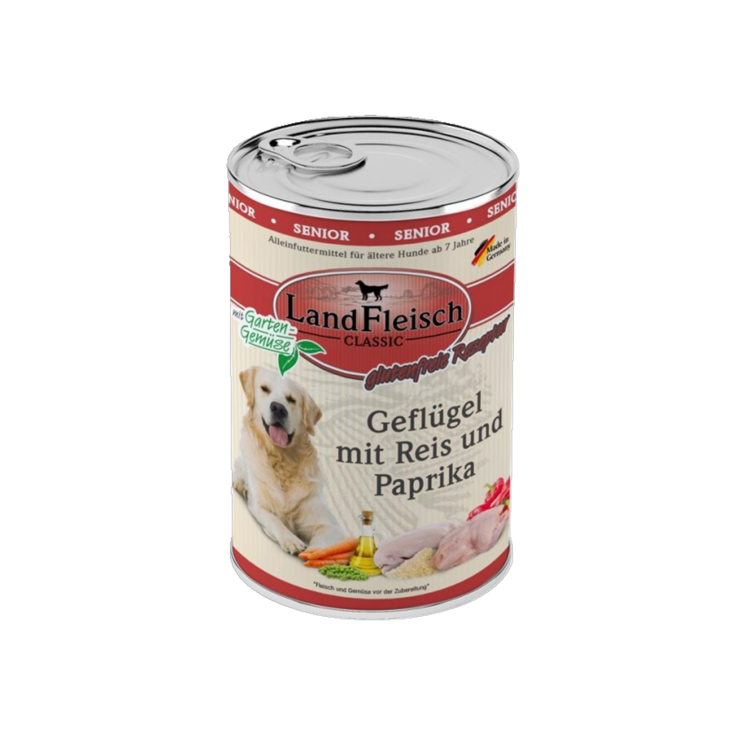 Landfleisch Dog Classic Senior – Geflügel mit Reis, Paprika & Gartengemüse