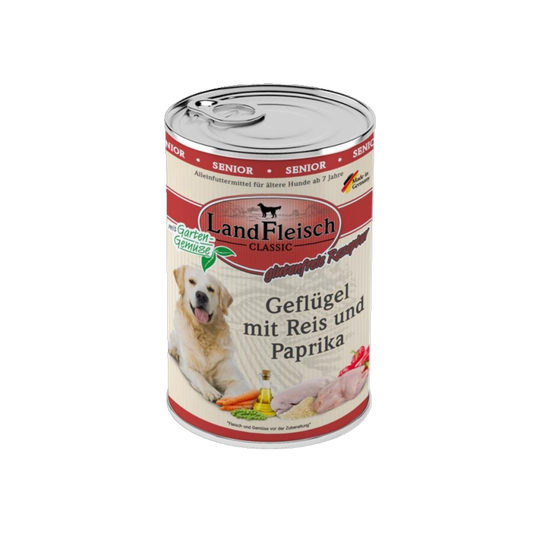 Landfleisch Dog Classic Senior – Geflügel mit Reis, Paprika & Gartengemüse