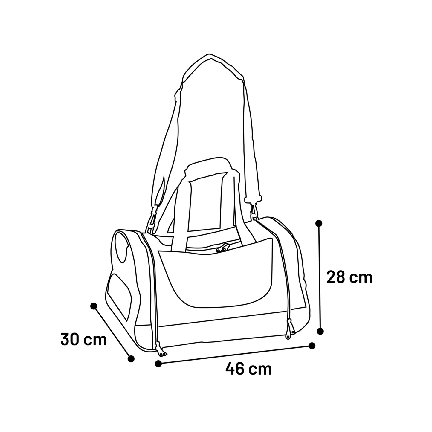 Leichte Haustier-Tragetasche mit Belüftungsnetz – Ideal für unterwegs