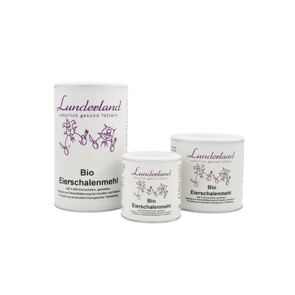 Lunderland Bio-Eierschalenmehl – 100 % gemahlene BIO-Eierschale für Hunde & Katzen