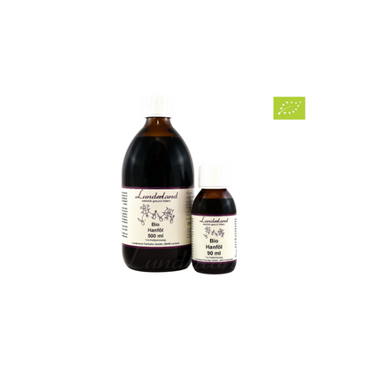Lunderland Bio-Hanföl – 100 % kaltgepresstes Bio-Hanföl für Hunde & Katzen, ohne Zusätze