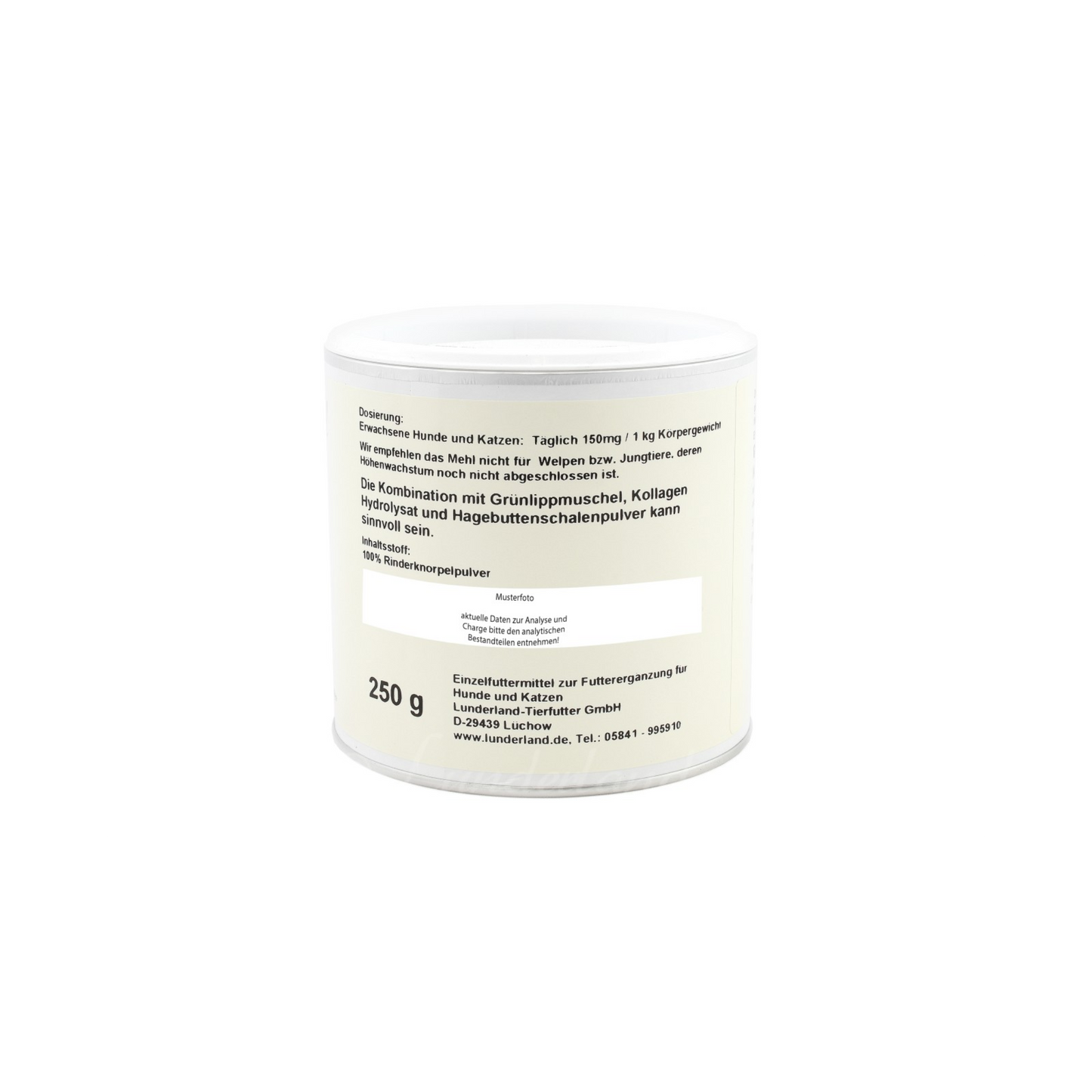 Lunderland Chondroitin Knorpelmehl – 100 % Rinderknorpel, gemahlen und ohne Zusätze