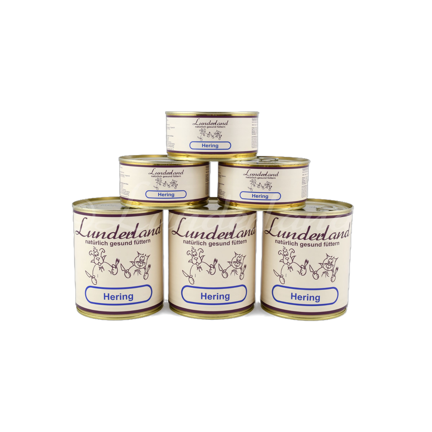Lunderland Dosenfleisch Hering – 100 % Filet mit Haut, naturrein & hoch verdaulich
