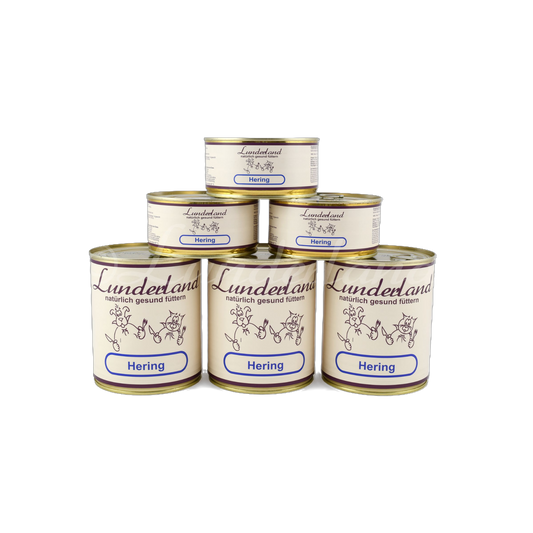 Lunderland Dosenfleisch Hering – 100 % Filet mit Haut, naturrein & hoch verdaulich