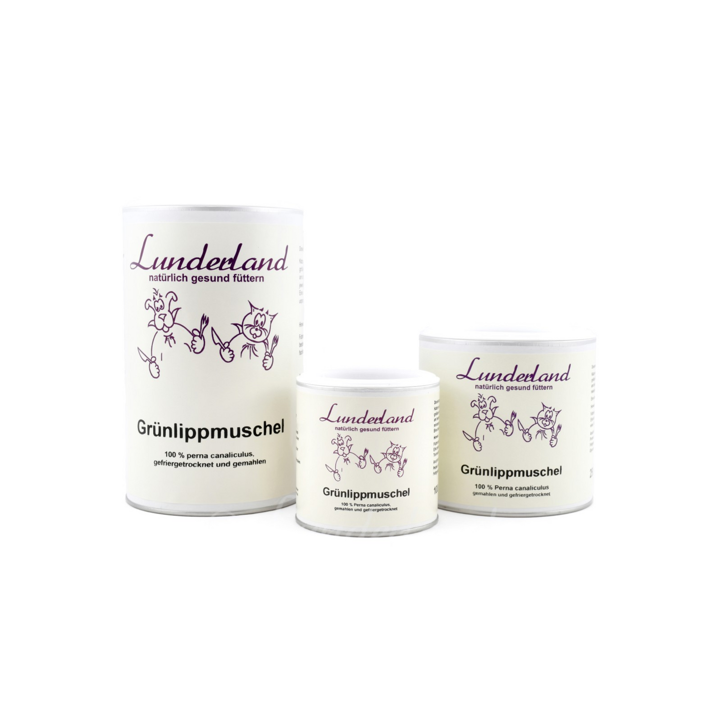 Lunderland Grünlippmuschelpulver – 100 % Perna canaliculus für Hunde & Katzen