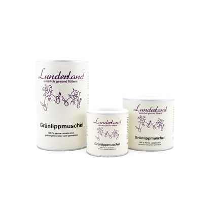 Lunderland Grünlippmuschelpulver – 100 % Perna canaliculus für Hunde & Katzen