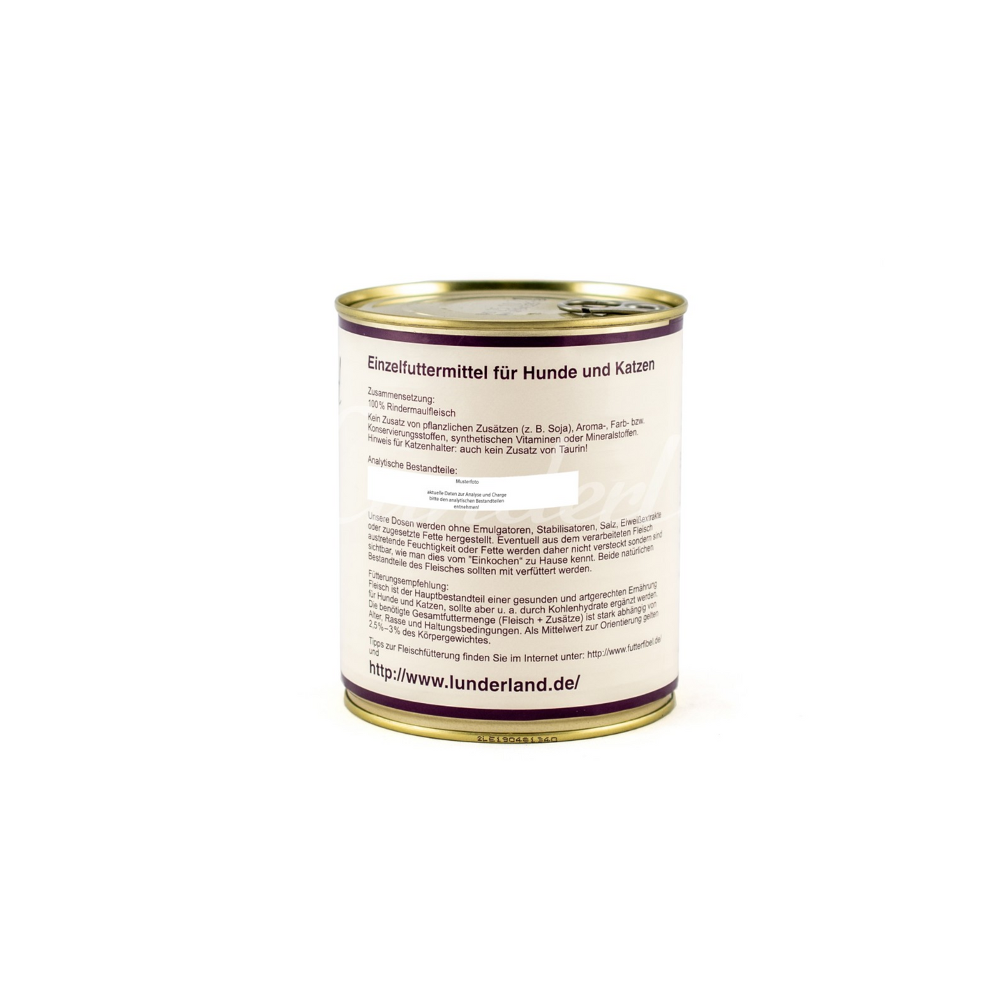 Lunderland Reinfleisch-Dose Maulfleisch – 100 % Single-Protein Rind, nährstoffreich & hoch verträglich