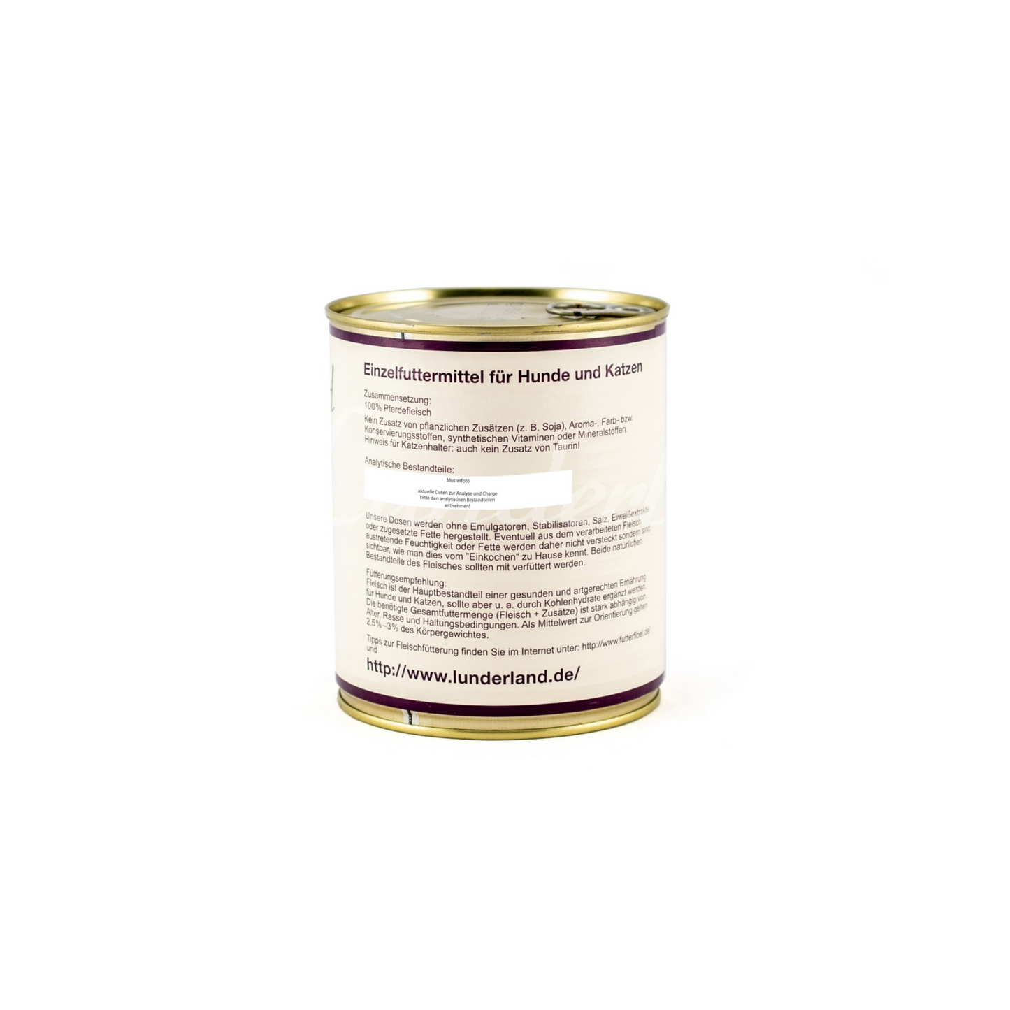 Lunderland Reinfleisch-Dose Pferd – 100 % Single-Protein, fettarm & hoch verträglich