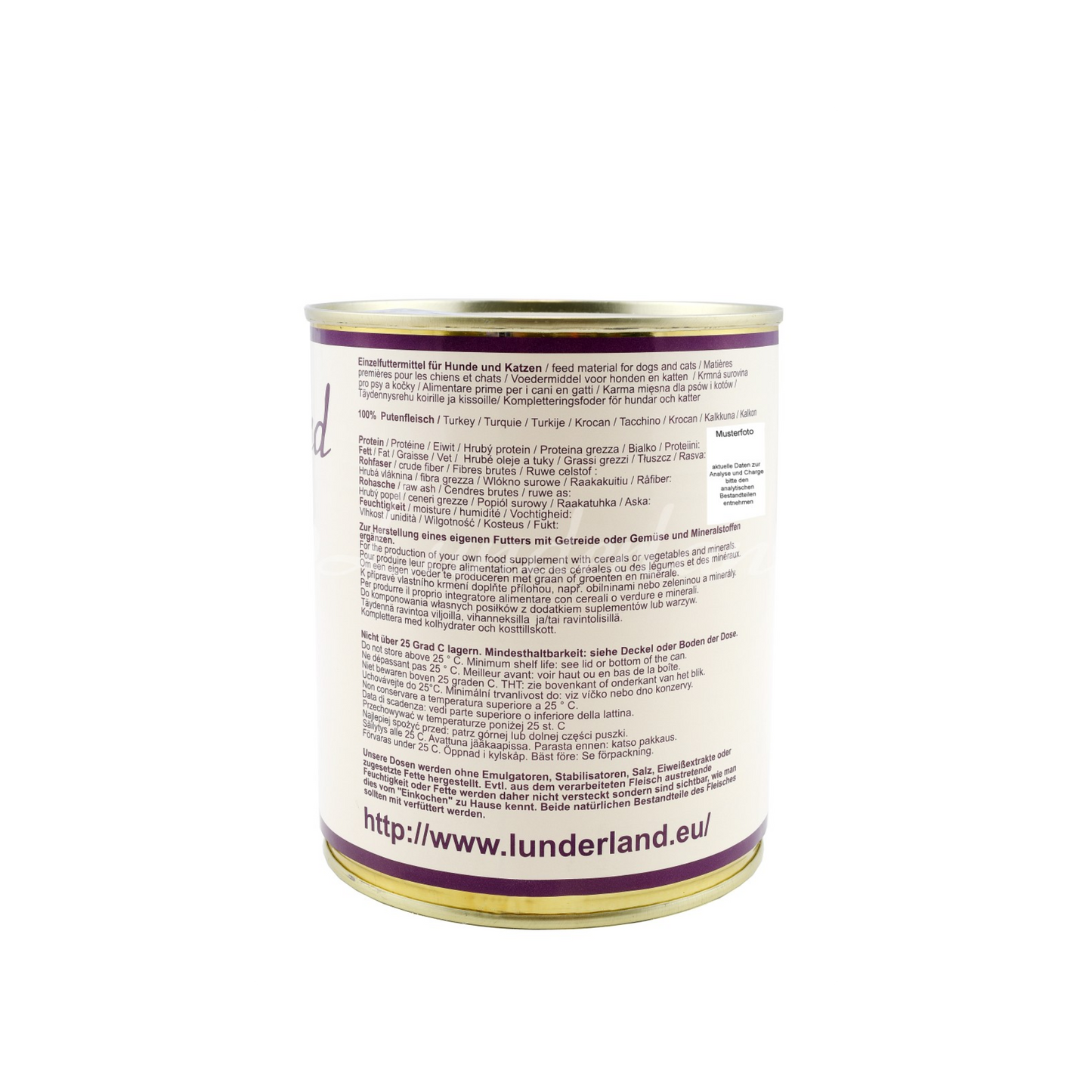 Lunderland Reinfleisch-Dose Pute – 100 % Single-Protein, magenschonend & fettarm