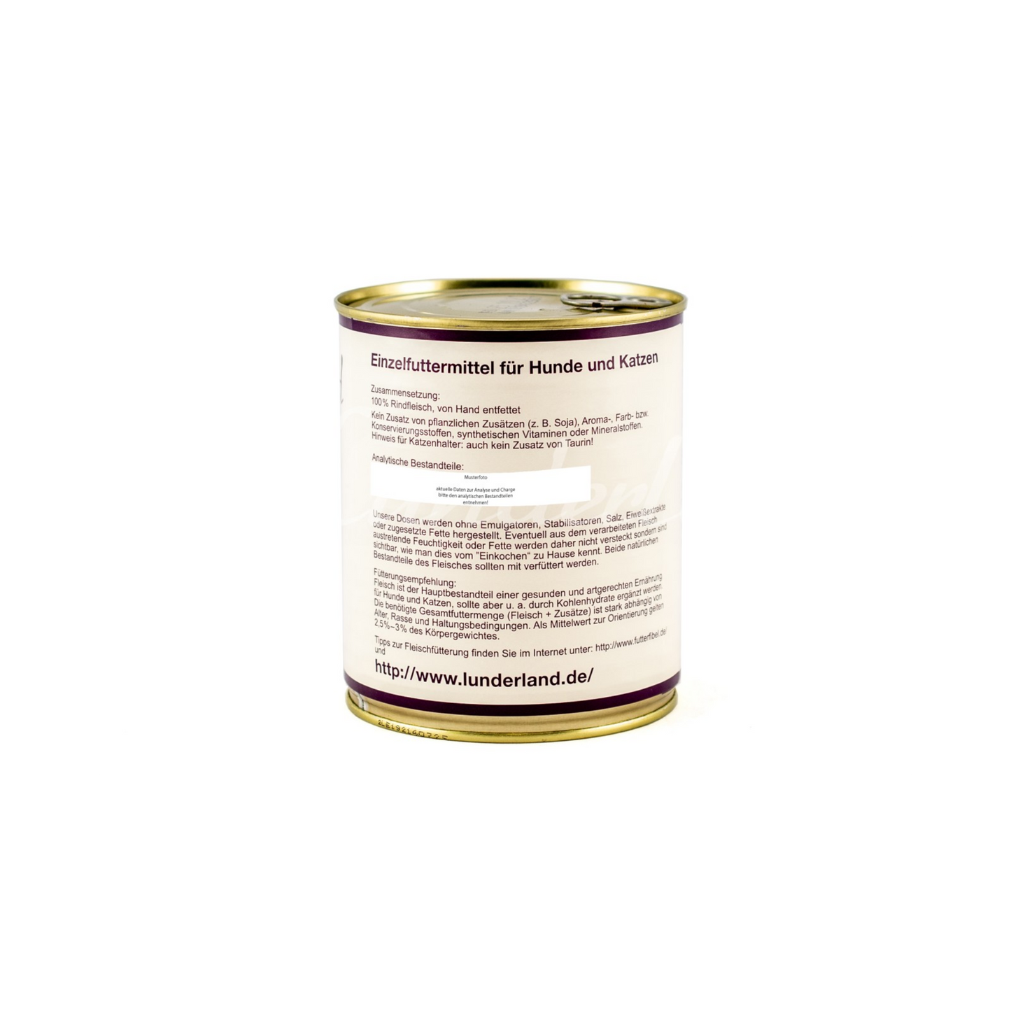 Lunderland Reinfleisch-Dose Rindfleisch mager – Single-Protein, fettarm & hochverträglich