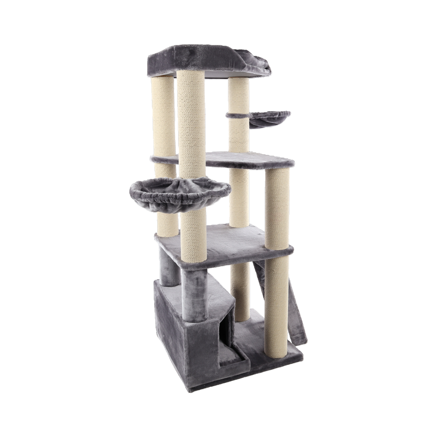 Luxus Eck-Kratzbaum Babel – Platzsparendes Design mit viel Spielspaß