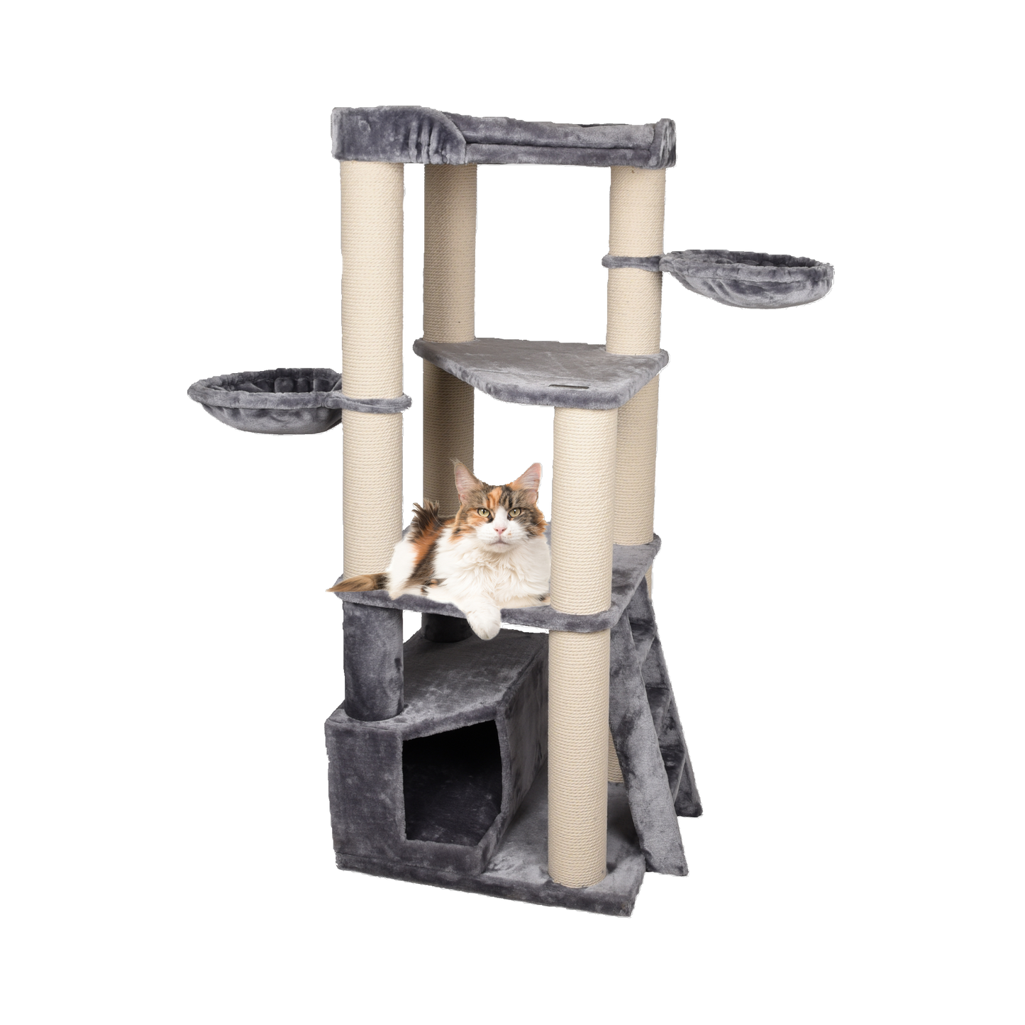 Luxus Eck-Kratzbaum Babel – Platzsparendes Design mit viel Spielspaß