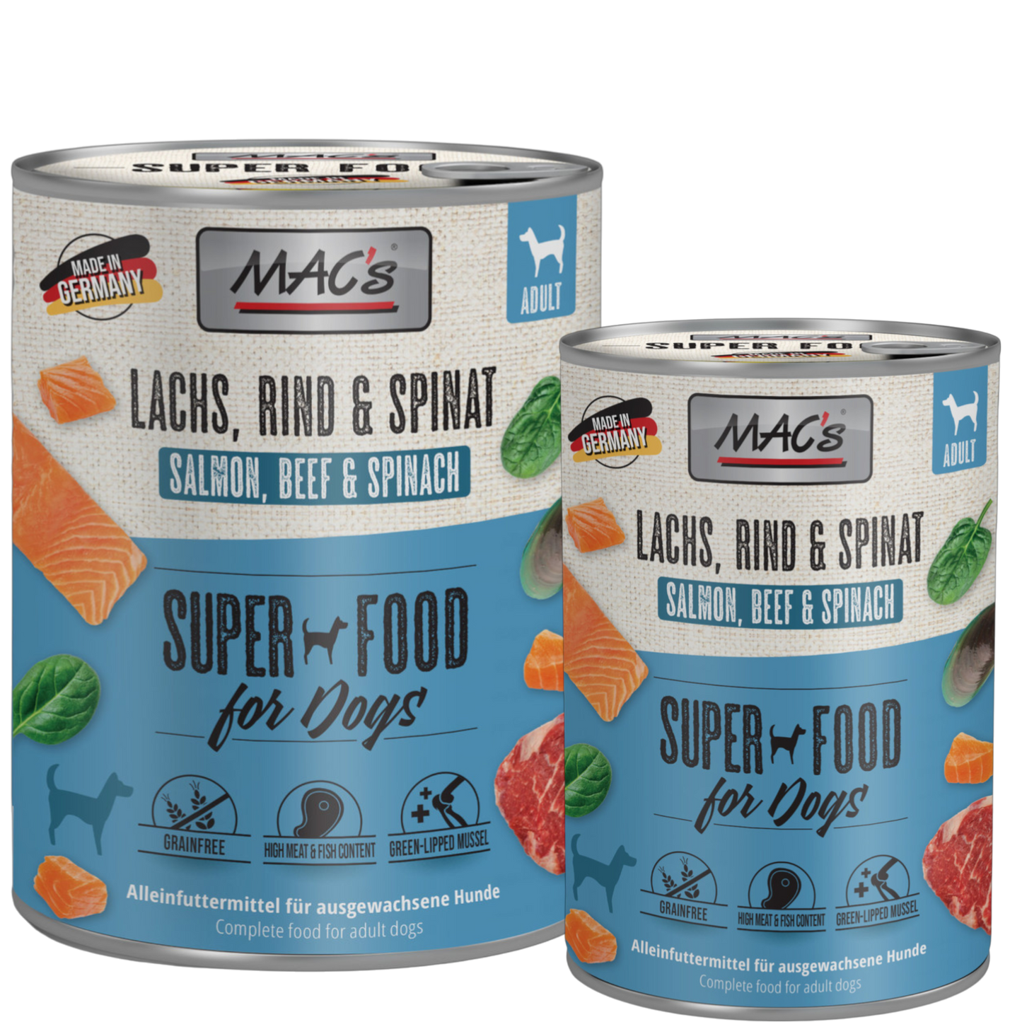 MAC’s Dog – Lachs, Rind & Spinat