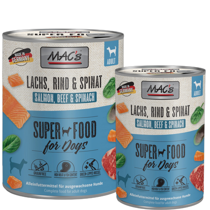MAC’s Dog – Lachs, Rind & Spinat
