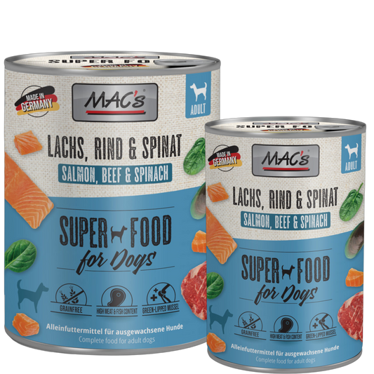 MAC’s Dog – Lachs, Rind & Spinat