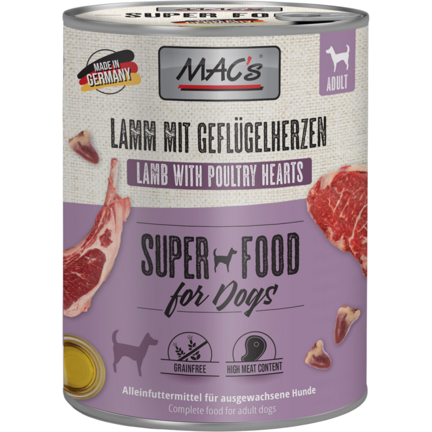 MAC’s Dog – Lamm mit Geflügelherzen