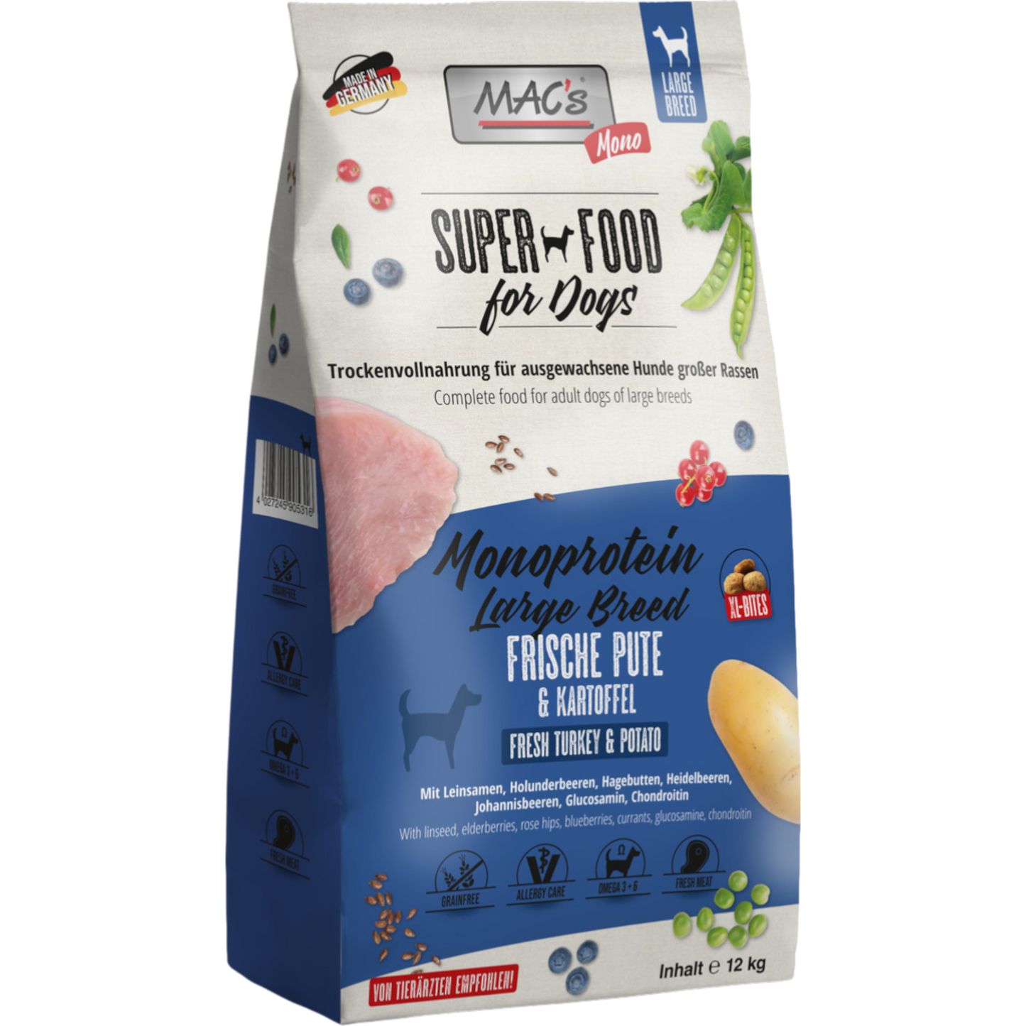 MAC’s Dog – Mono Large Breed Frische Pute & Kartoffel