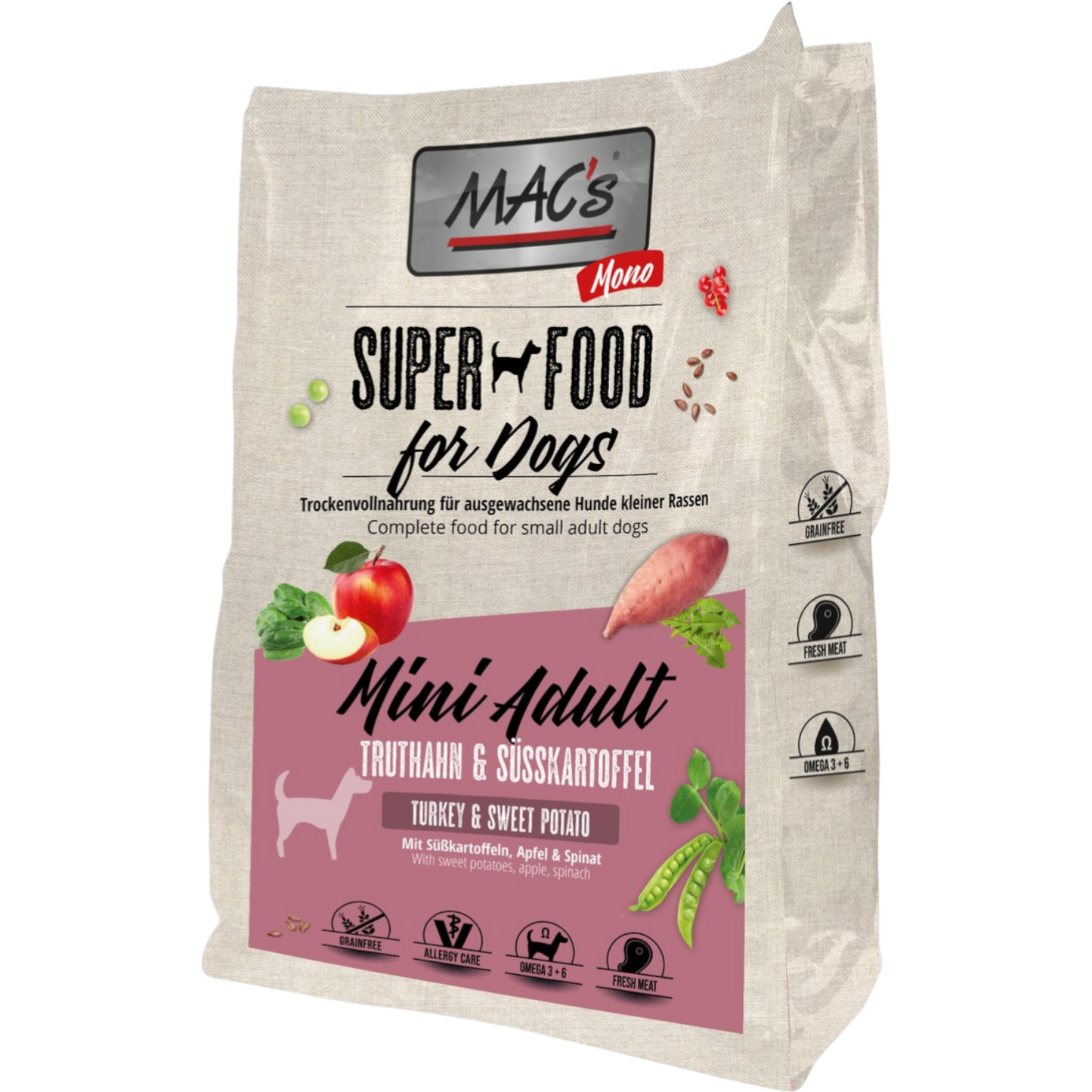 MAC’s Dog – Mono Mini Adult Frischer Truthahn & Süßkartoffel