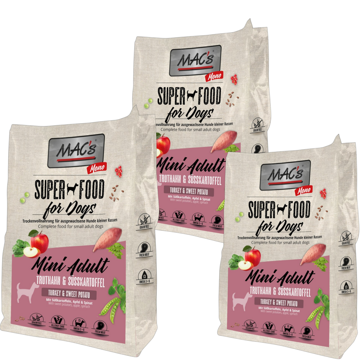 MAC’s Dog – Mono Mini Adult Frischer Truthahn & Süßkartoffel