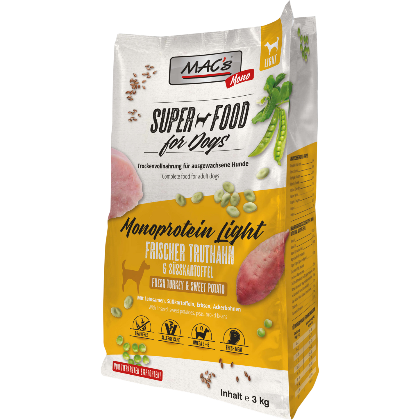 MAC’s Dog – Mono Senior-Light Frischer Truthahn & Süßkartoffel