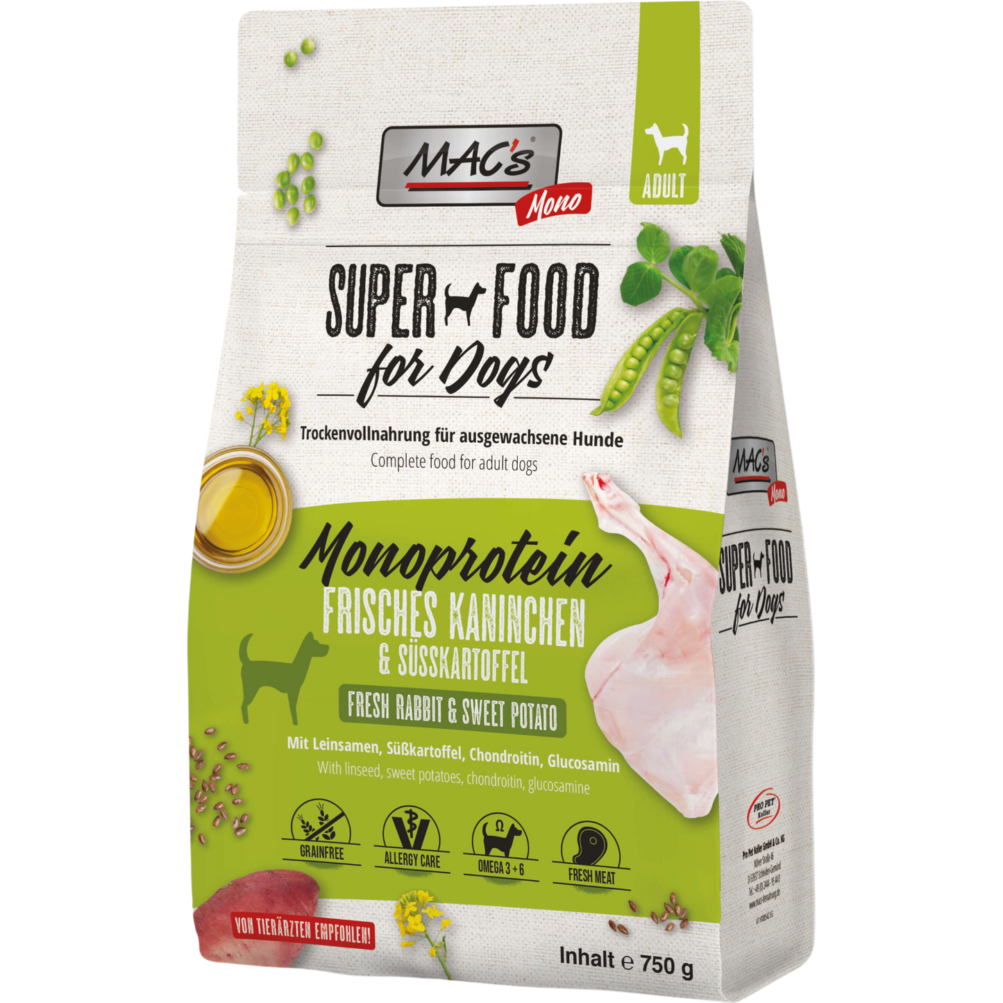 MAC’s Dog – Mono Frisches Kaninchen & Süßkartoffel