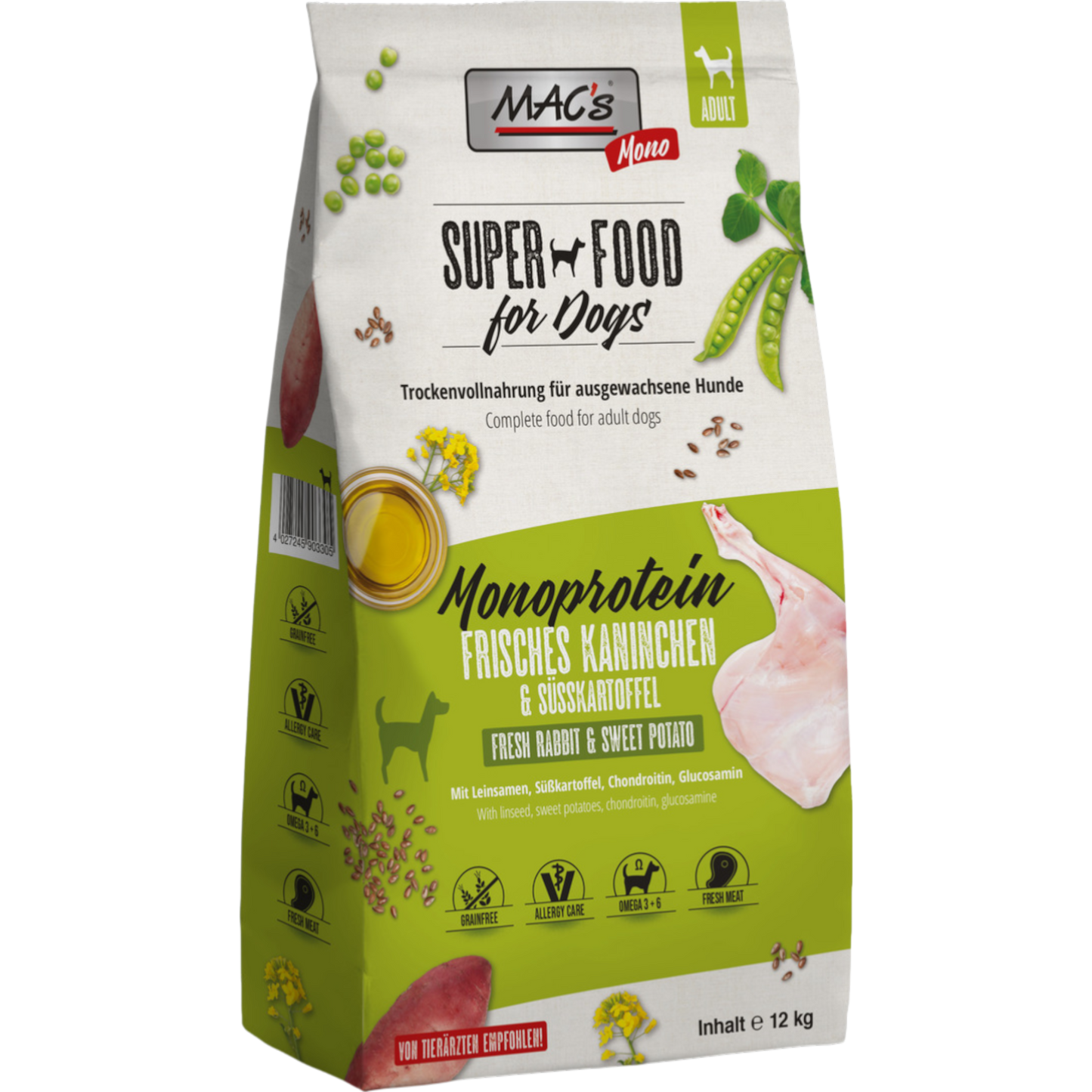 MAC’s Dog – Mono Frisches Kaninchen & Süßkartoffel