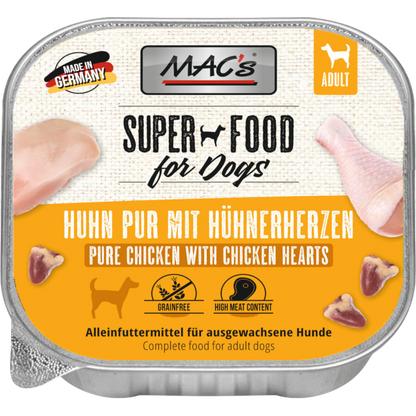 MAC’s Dog – Schale Huhn pur mit Hühnerherzen