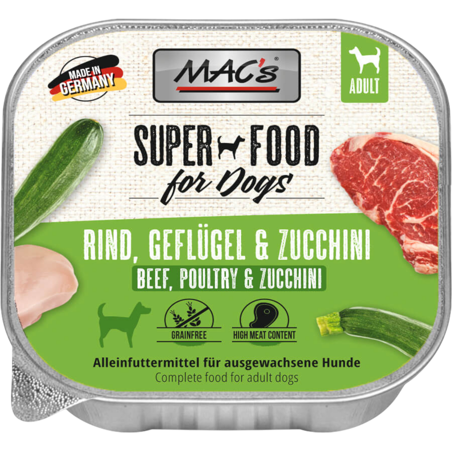 MAC’s Dog – Schale Rind, Geflügel & Zucchini