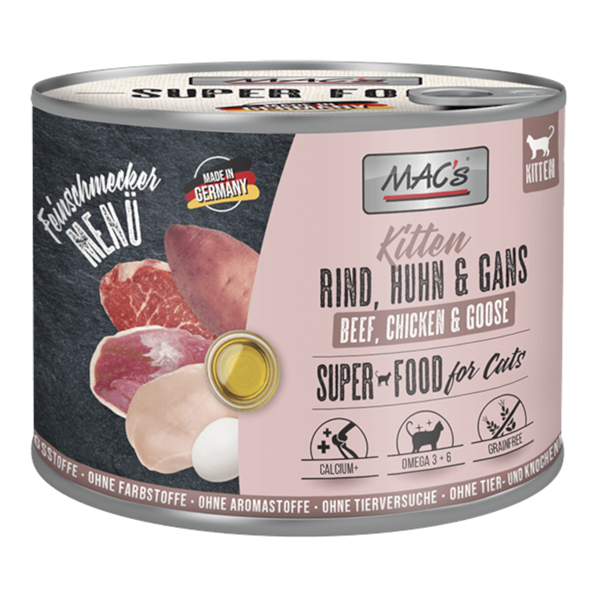 MAC’s Cat - Feinschmecker Rind, Huhn & Gans für Kitten