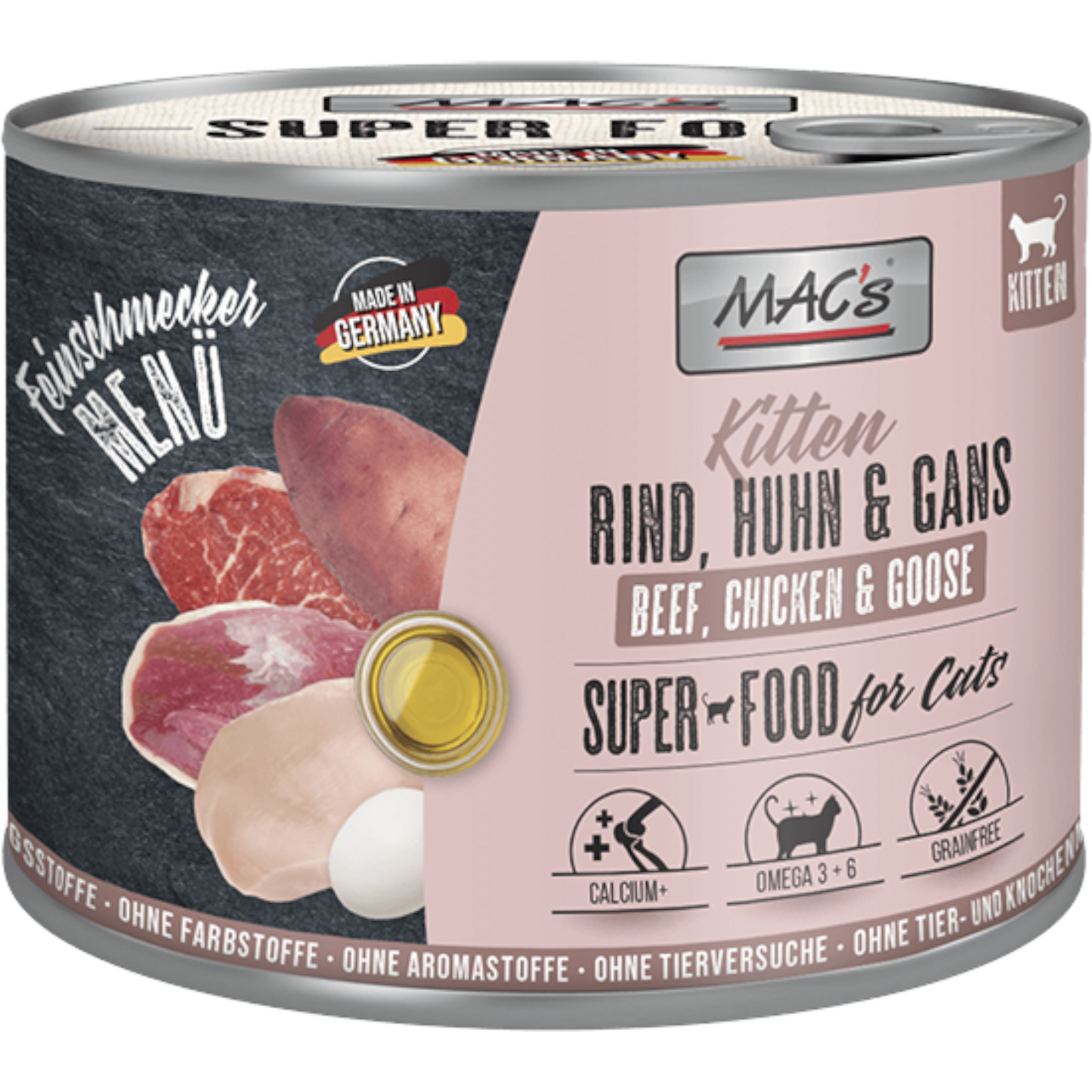 MAC’s Cat - Feinschmecker Kitten Rind, Huhn & Gans
