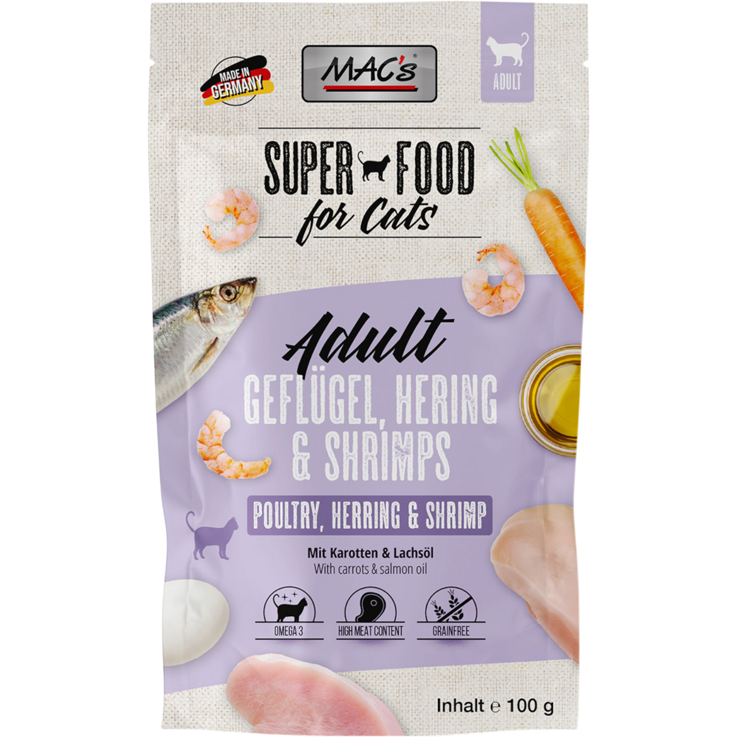 MAC’s Cat - Frischebeutel Geflügel, Hering & Shrimps