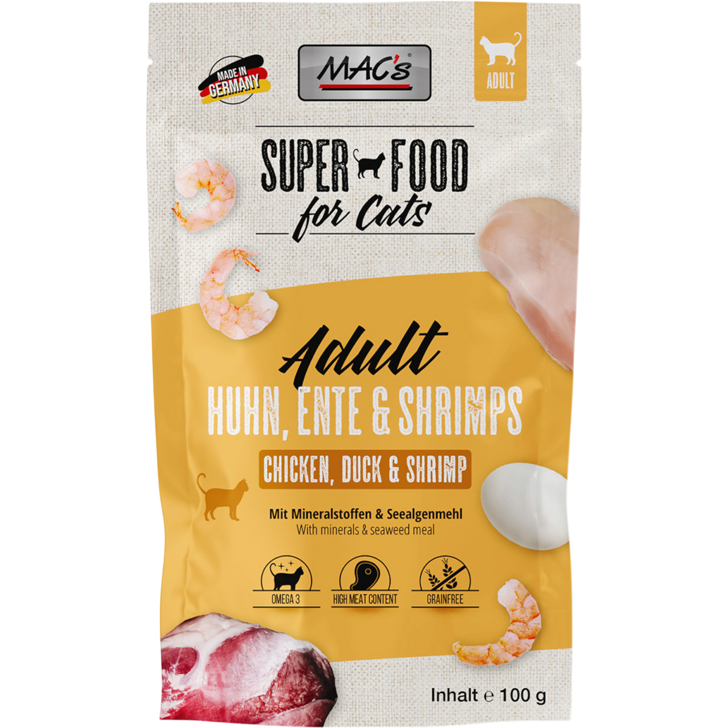 MAC’s Cat - Frischebeutel Huhn, Ente & Shrimps
